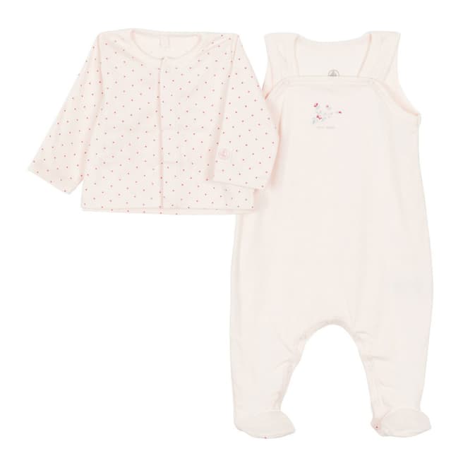 Petit Bateau Baby Girl's Pink Sleepsuit Set