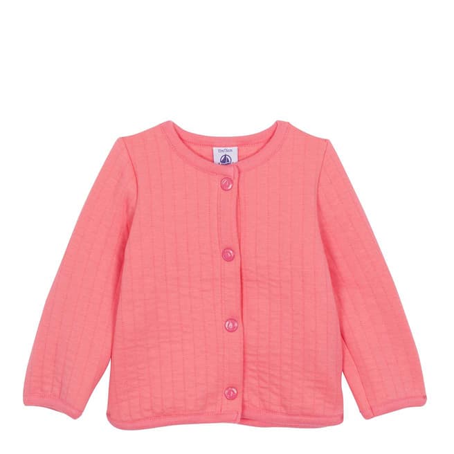 Petit Bateau Baby Girl's Pink Quilted Cardigan
