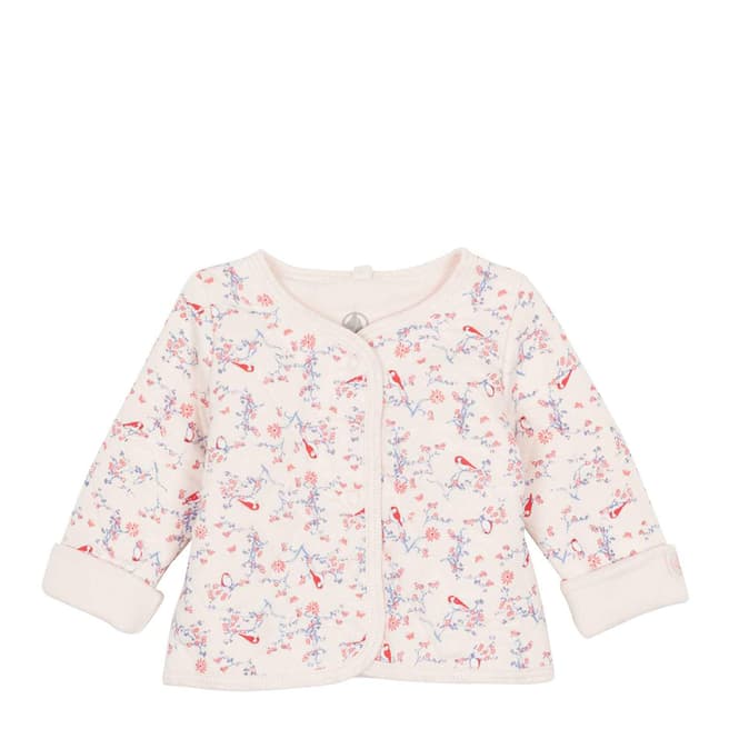 Petit Bateau Baby Girl's Pink Quilted Cardigan
