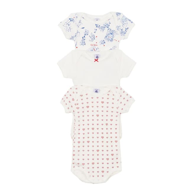 Petit Bateau Baby Girl's White Bodysuit Set