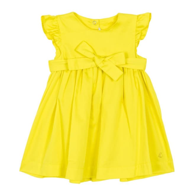 Petit Bateau Baby Girl's Yellow Satin Dress