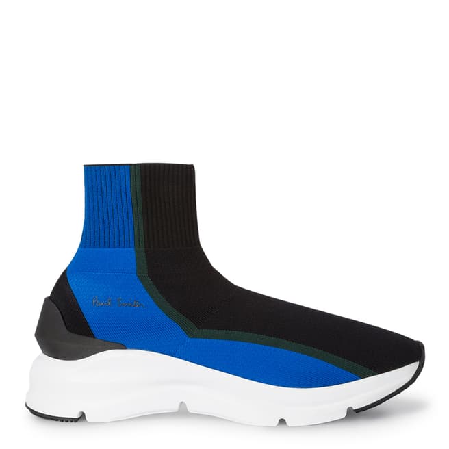 PAUL SMITH Black & Blue Sweem Sock Sneakers