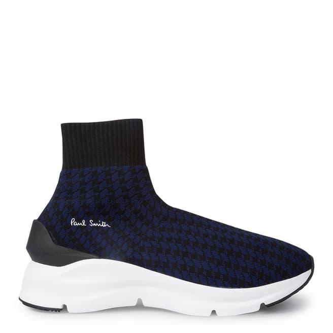 PAUL SMITH Blue Check Sweep Sock Sneakers