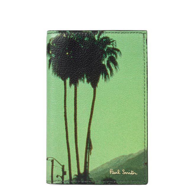 PAUL SMITH Green Palm Print CC Case
