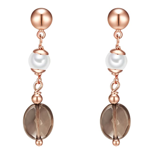 Kaimana Rose Gold/White Pearl Earrings