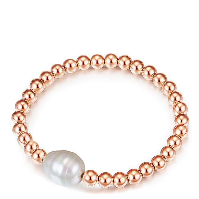 Kaimana Rose Gold/White Pearl Bracelet