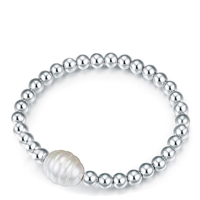 Kaimana Silver/White Pearl Bracelet