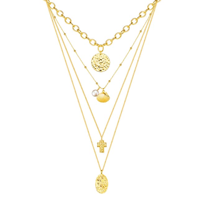 Yamato Pearls Gold Charm Necklace