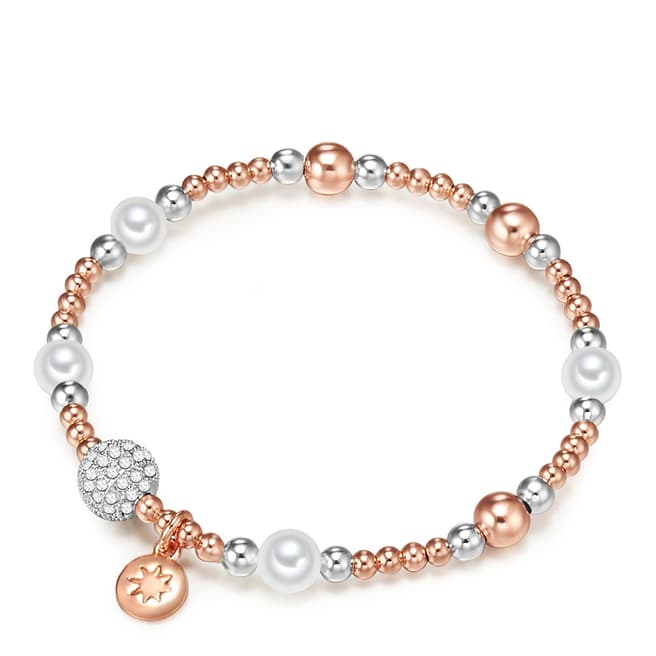 Kaimana Rose Gold/Silver/White Pearl Bracelet
