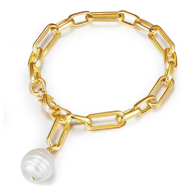 Kaimana Gold/White Pearl Bracelet
