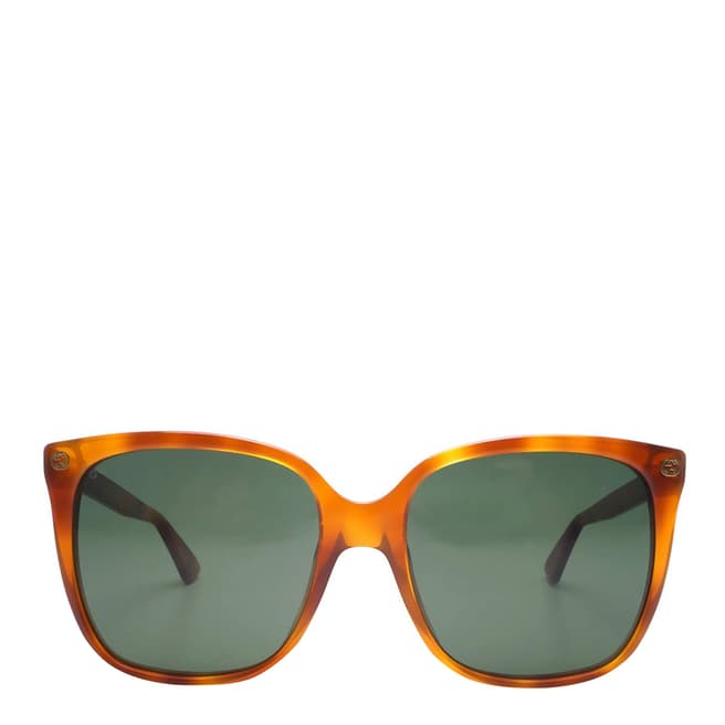Gucci Women's Brown/Green Gucci Sunglasses 57mm