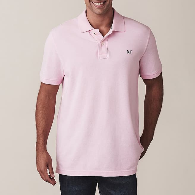 Crew Clothing Pink Cotton Melbury Polo Shirt