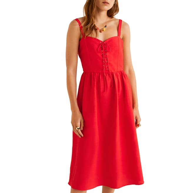 Mango Red Midi Dress