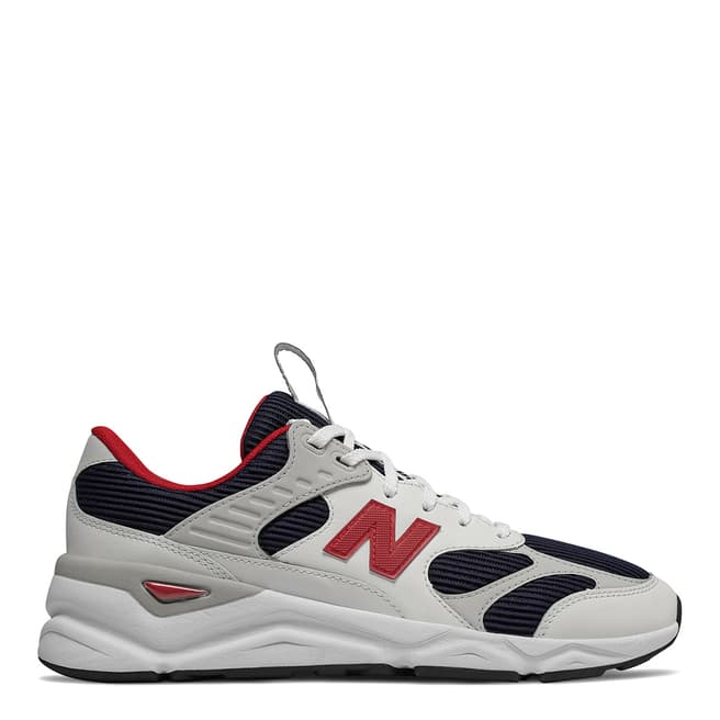 New Balance Grey/White/Navy X-90 Sneaker