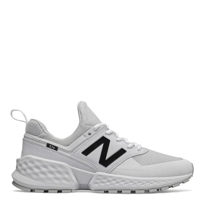 New Balance White 574 Sport Sneaker
