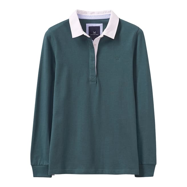 Crew Clothing Green Classic Cotton Rugby Shirt