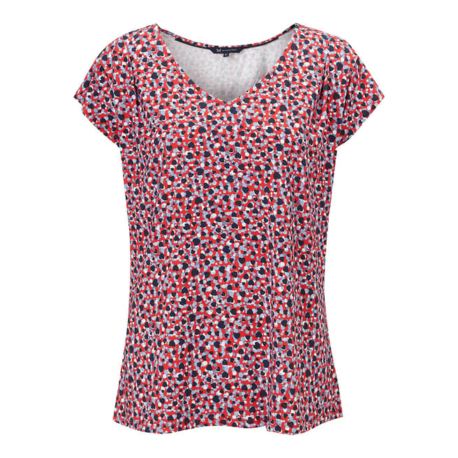 Crew Clothing Red V Neck Elly Top
