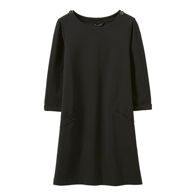 Crew Clothing Black Ponte Relaxed Dress