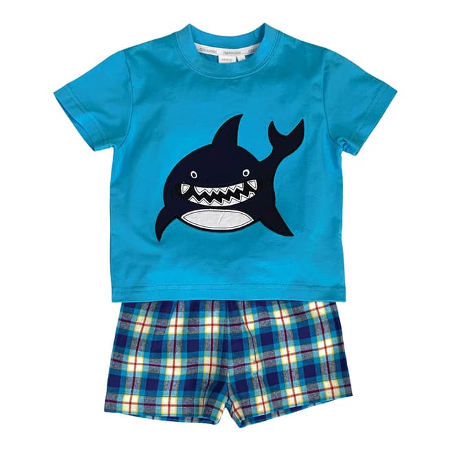 Mini Vanilla Boy's Smiley Shark Shortie Pyjamas