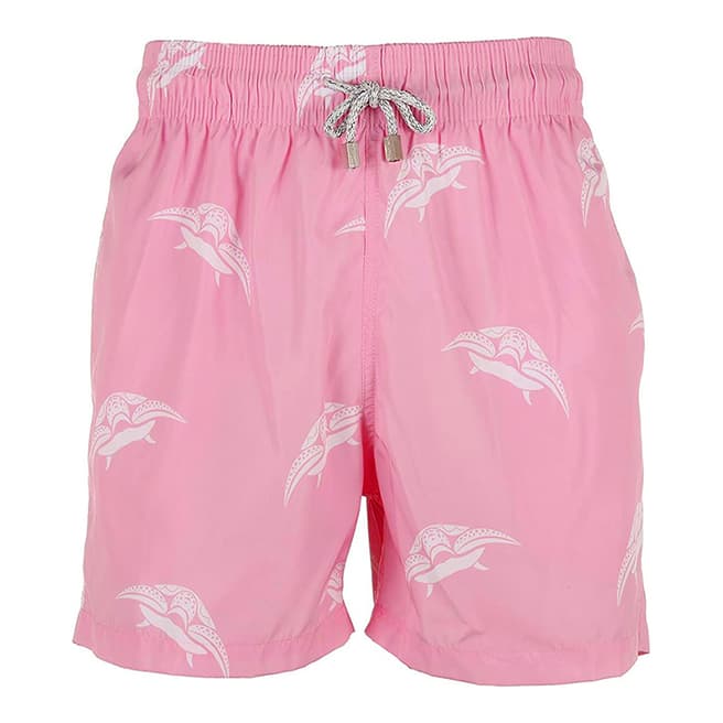 Robert & Son Beachwear Pink Turtle Swimshort