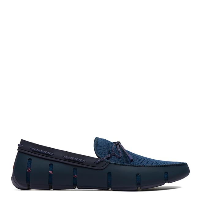 Swims Navy Braided Lace Lux Loafer Driver