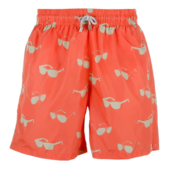 Robert & Son Beachwear Orange Sunglasses Swim Shorts