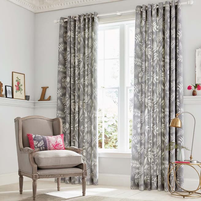 Clarissa Hulse Espinillo 168x183cm Lined Curtains, Grey