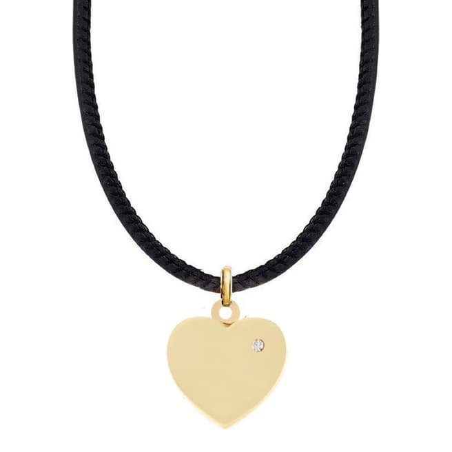 Liv Oliver 18K Gold Plated Heart Charm Necklace