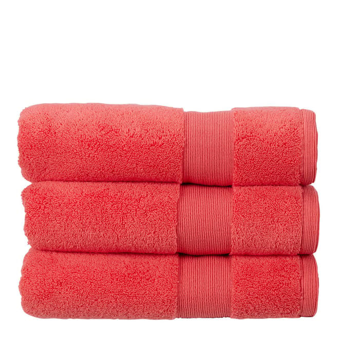 Kingsley Carnival Pair of Bath Towels, Coral
