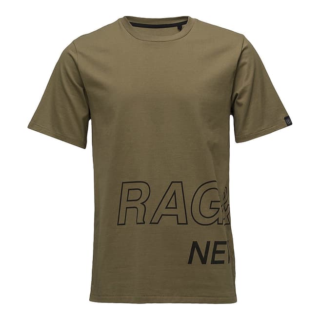 Rag & Bone Khaki Wrap Around Cotton T-Shirt