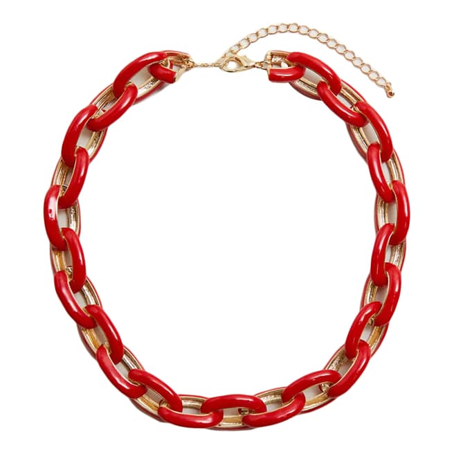 Mango Red Link Chain Necklace