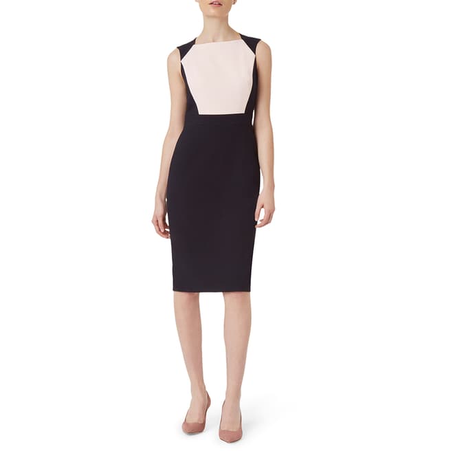 Hobbs London Navy Shea Fitted Dress