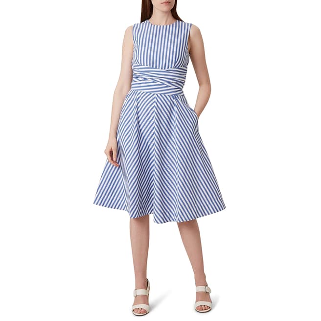 Hobbs London Blue Stripe Twitchill Dress
