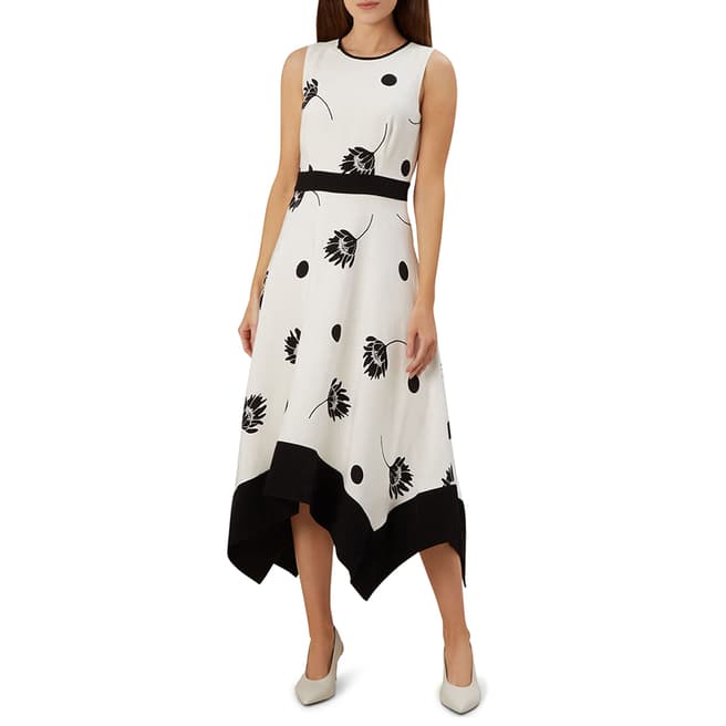 Hobbs London Ivory Floral Lucie Dress