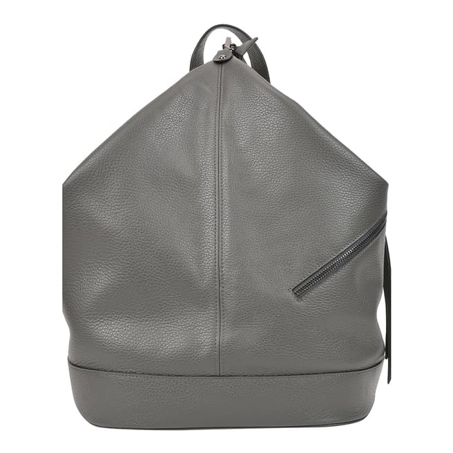 Carla Ferreri Grey Leather Backpack 