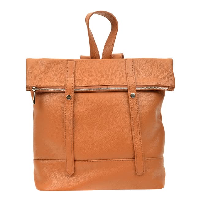 Anna Luchini Cognac Leather Backpack