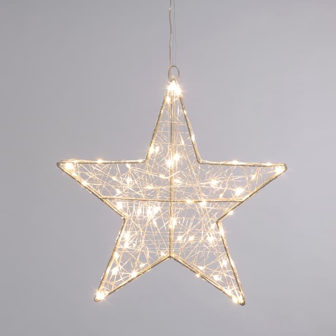 Festive Twinkling Dewdrop Star Light - Warm White