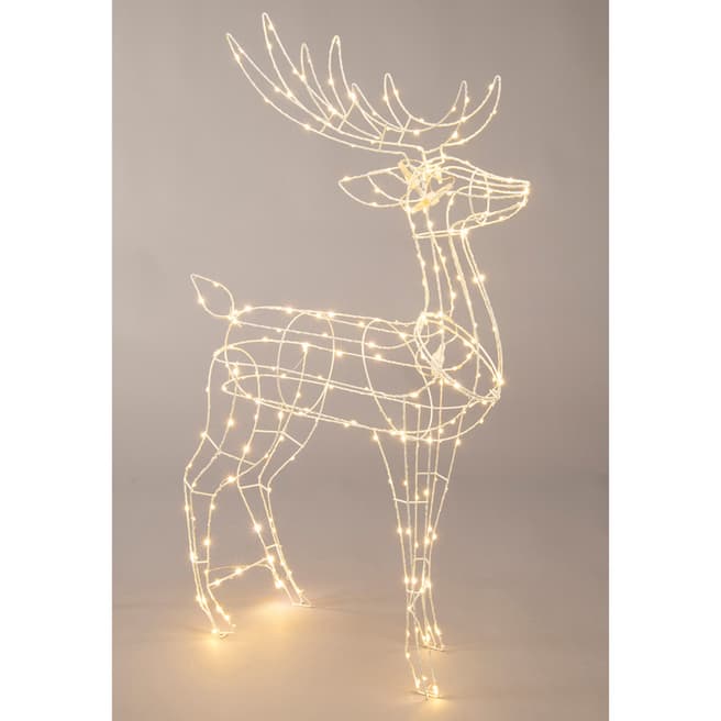 Festive Warm White Dewdrop Standing Reindeer 114cm