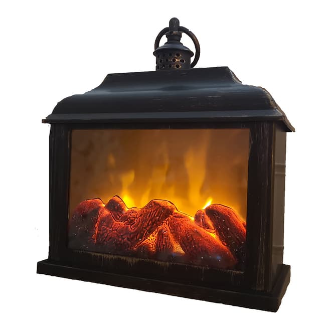 Festive Fireplace Lantern 24cm
