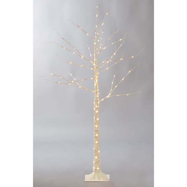 Festive Silver Birch Dewdrop Tree With 110 LED 120cm