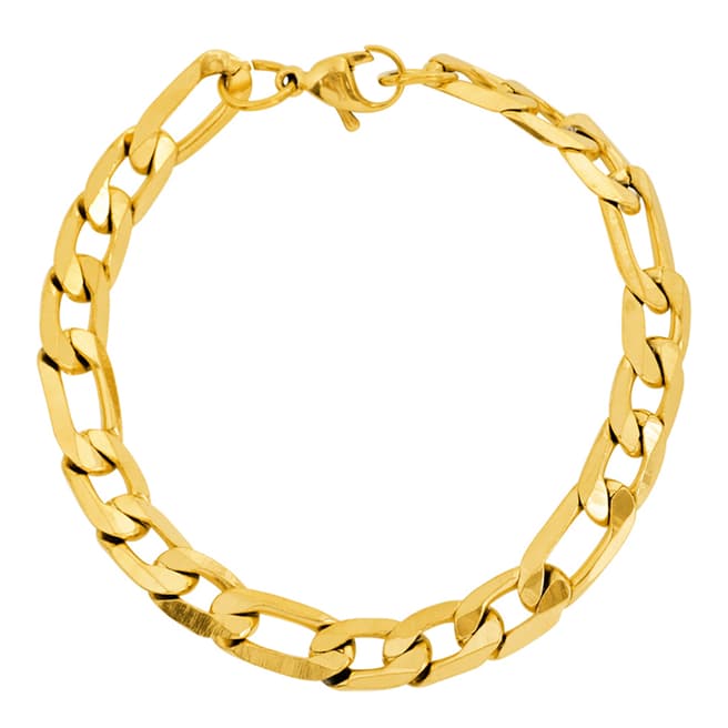 Stephen Oliver 18K Gold Plated Figaro Chain Bracelet