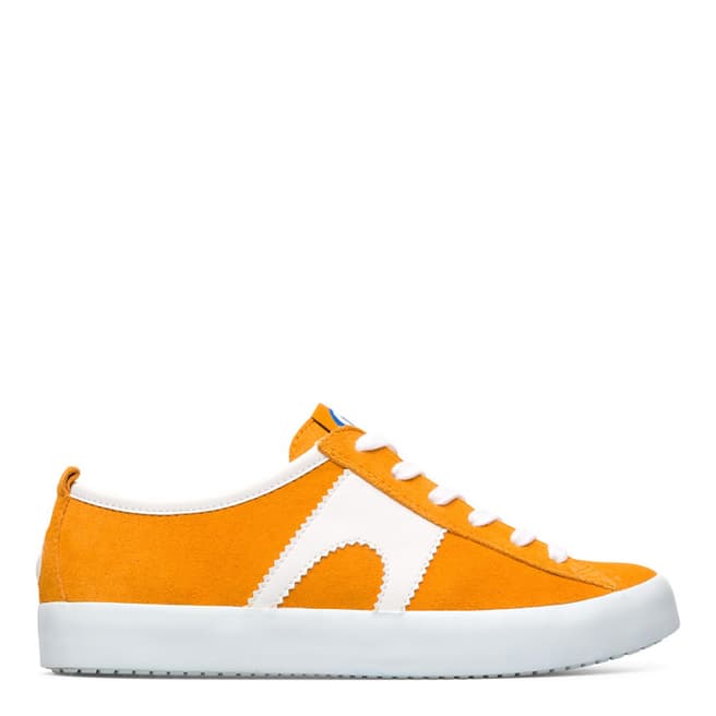 Camper Orange & White Suede Imar Sneakers