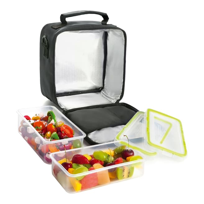 Lock & Lock Green Lunch Away Carrier with Two Containers Set