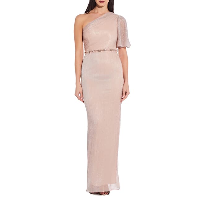 Adrianna Papell Blush Glitter Knit Column Dress