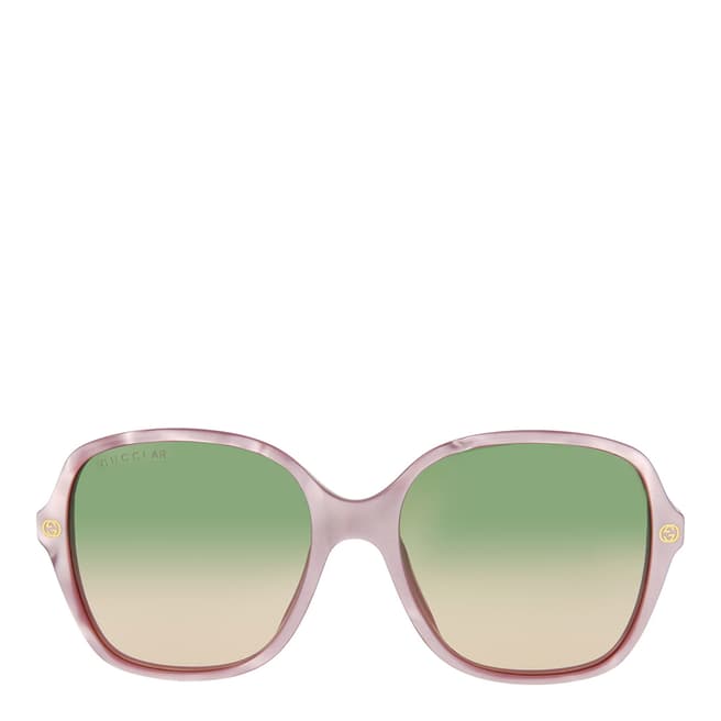 Gucci Women's Pink/Green Gucci Sunglasses 54mm