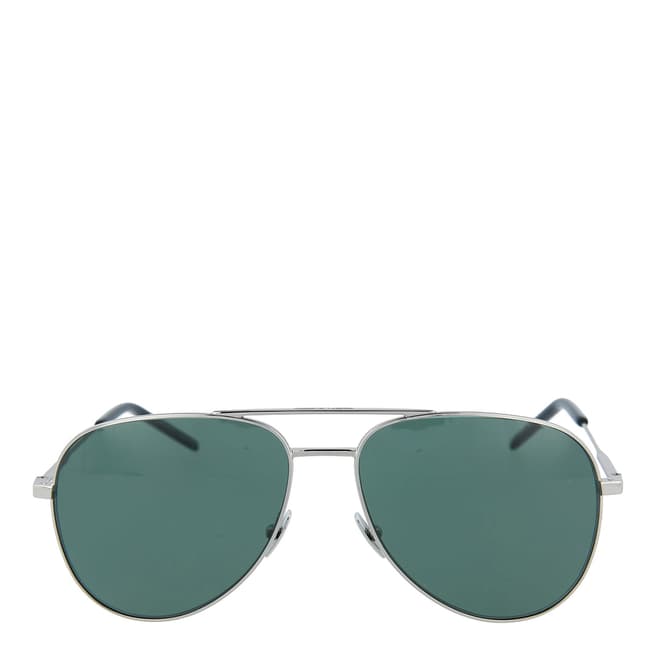 Saint Laurent Unisex Silver/Green Saint Laurent Sunglasses 55mm