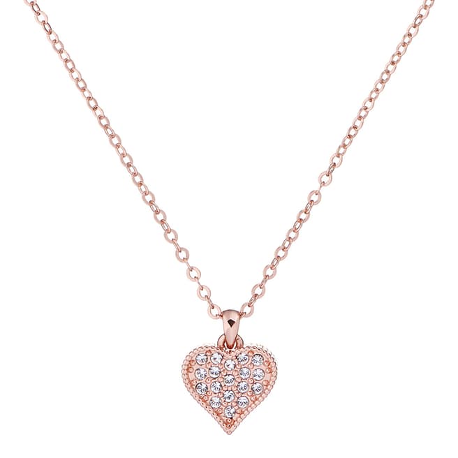 Ted Baker Rose Gold Heyna Crystal Hidden Heart Necklace