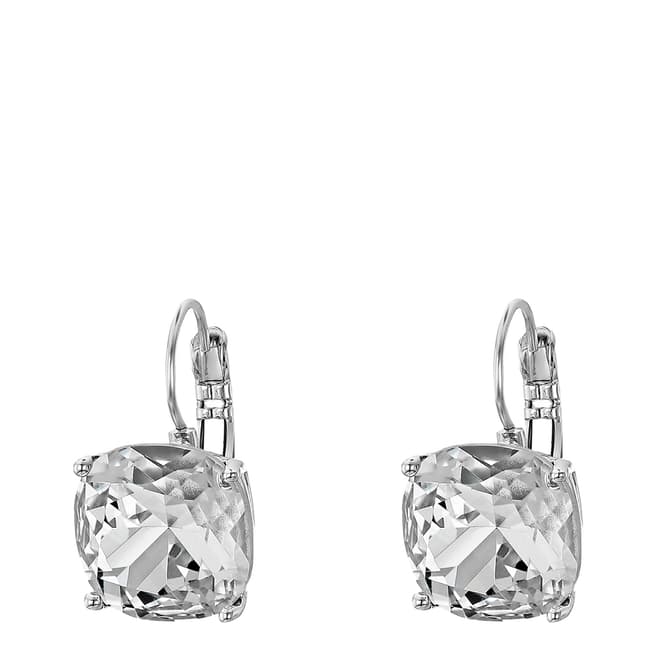 Kate Spade Silver Small Square Leverback Earrings