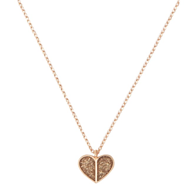 Kate Spade Rose Gold Mini Glitter Heart Pendant