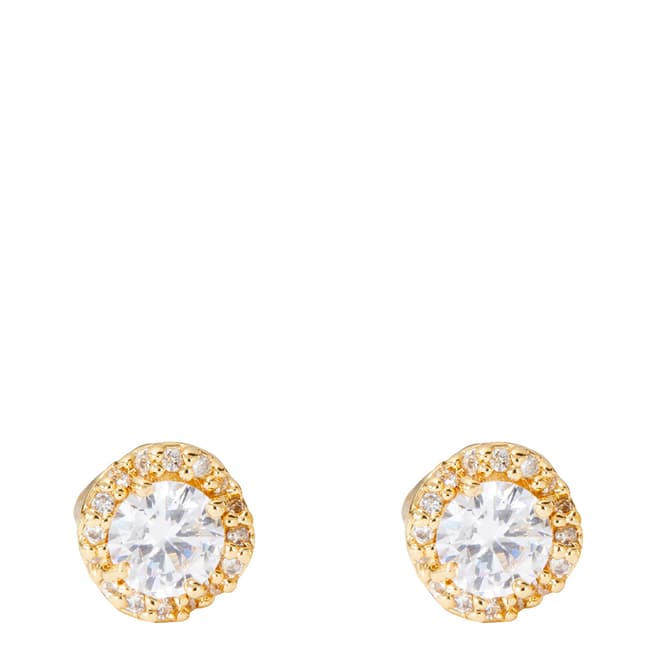 Kate Spade Gold That Sparkle Pave Round Studs